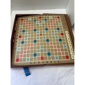 Vintage Scrabble Crossword Game 1948 Selchow & Righter‎ Co Complete Board Tiles